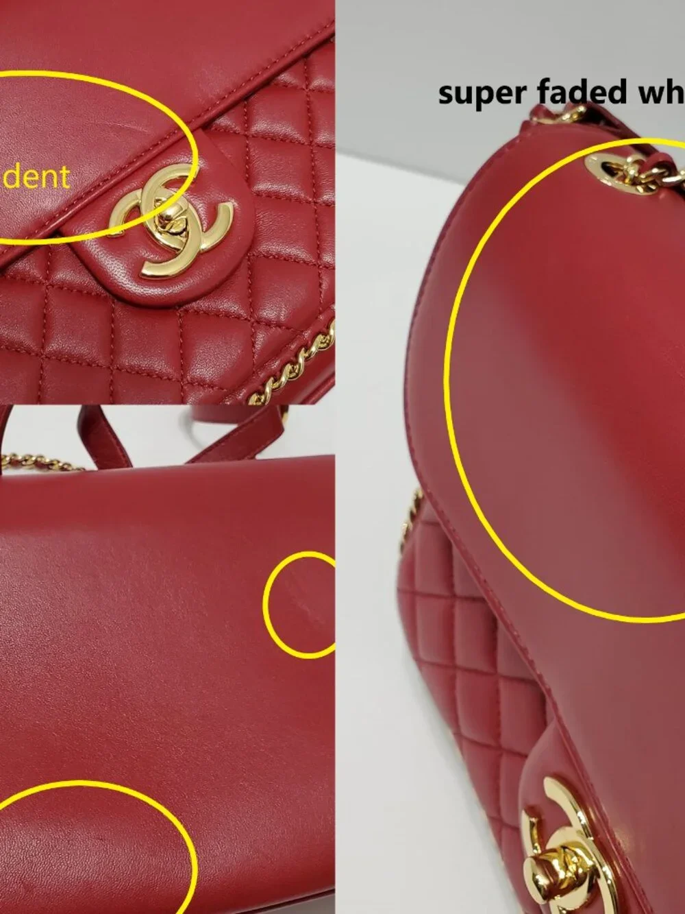 Chanel Unchained Red Leather Messenger Crossbody Flap Bag-NO DUST BAG